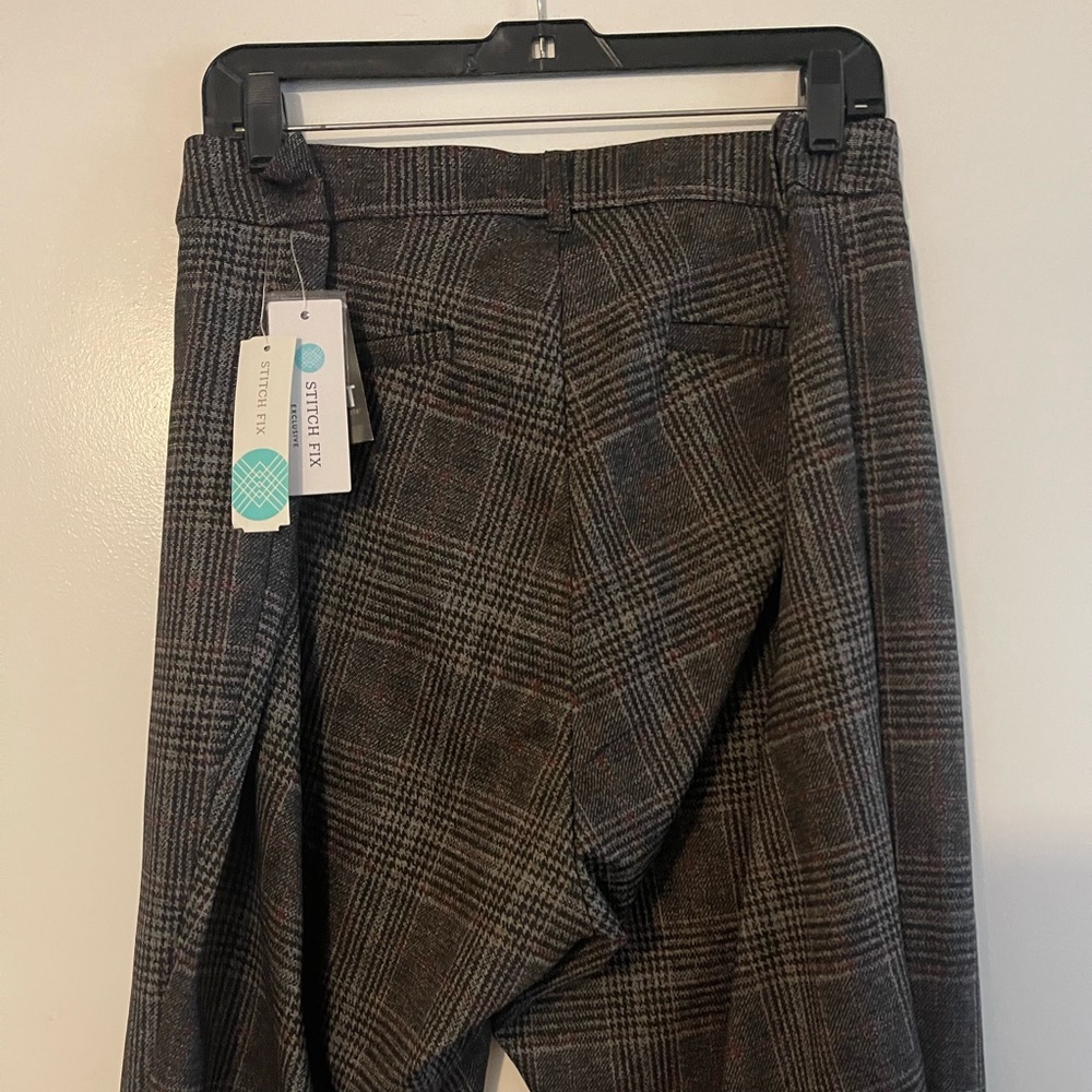Women Plaid  Dress Pants